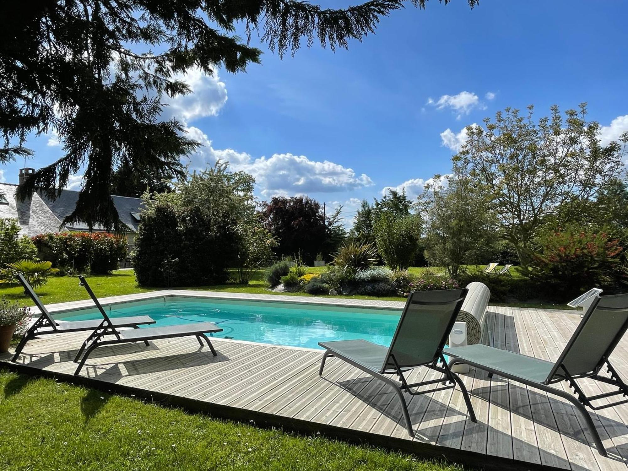 Chambres D Hotes Avec Piscine Et Spa La Foliere Saumur Villebernier Экстерьер фото